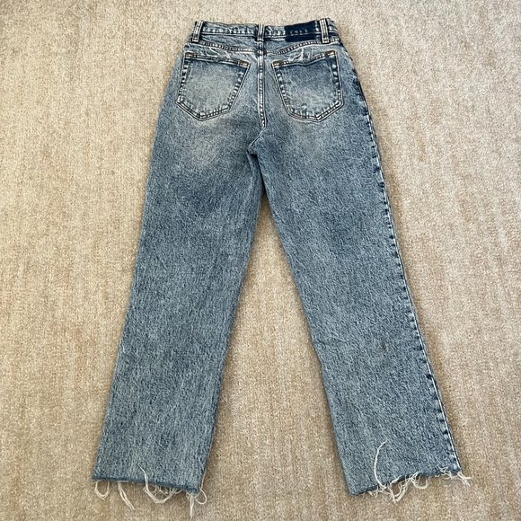 Abercrombie & Fitch The 90's Straight Ultra High Rise Jean 25 / 0 Blue - Picture 4 of 8